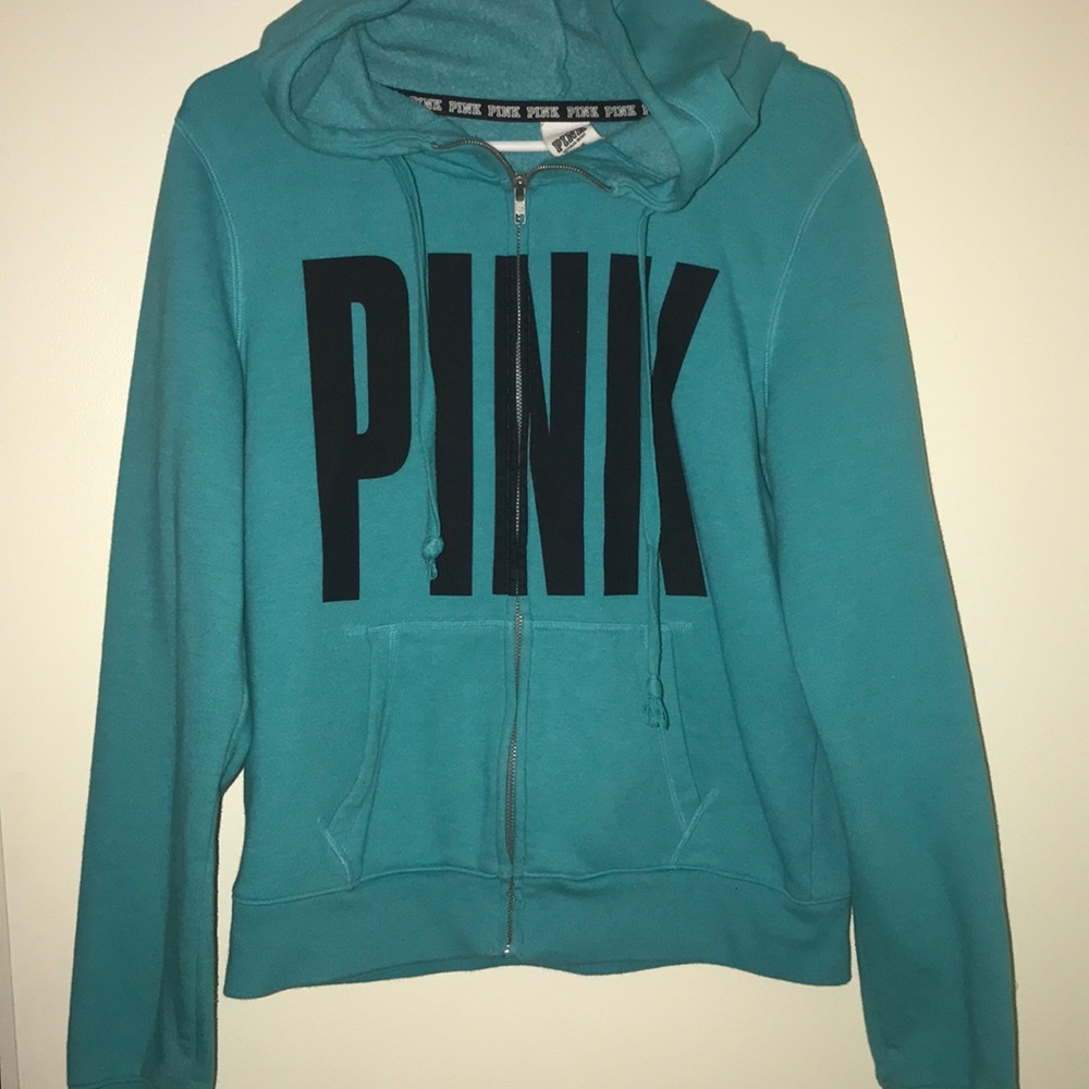 PINK by VS teal hoodie🐠